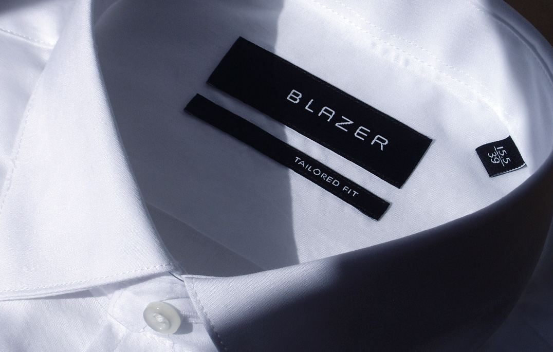 Retail brand identity for Blazer by Nick Herbert Associates