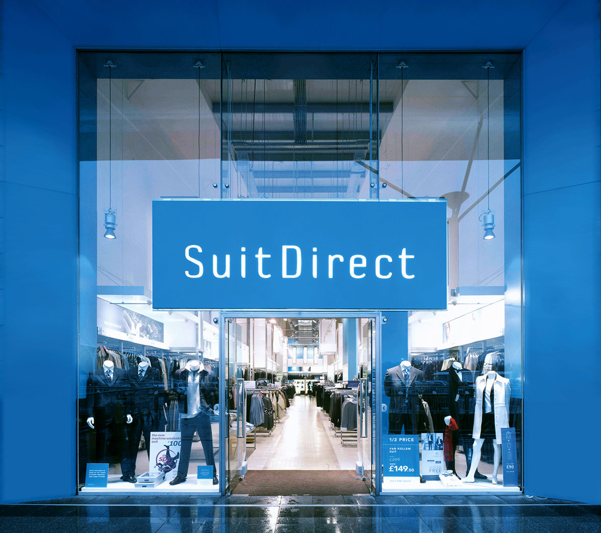 Suit Direct retail brand store fascia