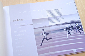 Brochure design example page - Evolution